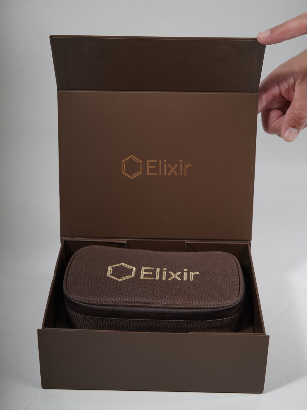 Opening the Elixir gift box