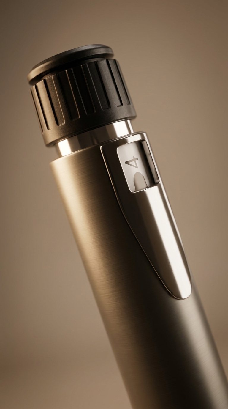 Close-up of the Elixir pen's precision dose dial